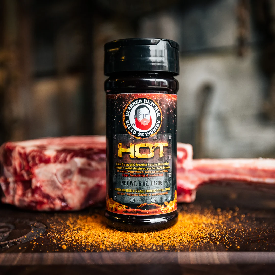 Hot. Bearded Butcher Blend. Pitmaster shaker